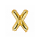 Partydeco Folienballon Buchstabe X Gold 35cm-1St