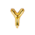 Partydeco Folienballon Buchstabe Y Gold 35cm-1St