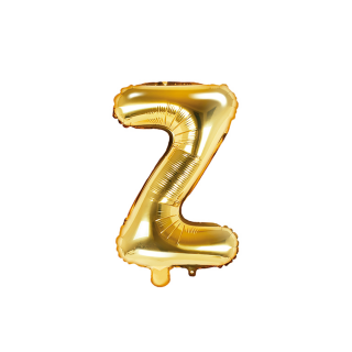 Partydeco Folienballon Buchstabe Z Gold 35cm-1St