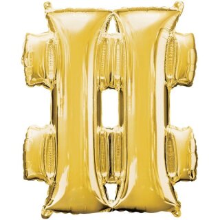 Riethmüller Folienballon Sonderzeichen # Gold 35cm-1St