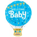 Luftballon Welcome Baby Blau Folie &oslash;46cm
