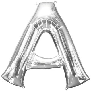 Globos Folienballon Buchstabe A Silber Folie 86cm-1St