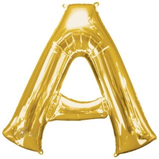 Globos Folienballon Buchstabe A Gold Folie 86cm-1St