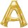Globos Folienballon Buchstabe A Gold Folie 86cm-1St