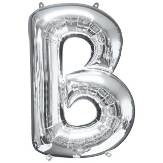 Globos Folienballon Buchstabe B Silber Folie 86cm-1St