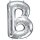 Globos Folienballon Buchstabe B Silber Folie 86cm-1St