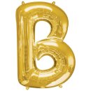 Globos Folienballon Buchstabe B Gold Folie 86cm-1St