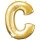 Globos Folienballon Buchstabe C Gold Folie 86cm-1St