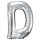 Anagram Folienballon Buchstabe D Silber Folie 86cm-1St