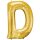 Globos Folienballon Buchstabe D Gold Folie 86cm-1St