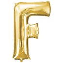 Globos Folienballon Buchstabe F Gold Folie 86cm-1St