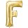 Globos Folienballon Buchstabe F Gold Folie 86cm-1St