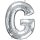 Globos Folienballon Buchstabe G Silber Folie 86cm-1St