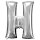 Globos Folienballon Buchstabe H Silber Folie 86cm-1St