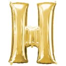 Luftballon Buchstabe H Gold Folie ca 86cm