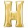 Globos Folienballon Buchstabe H Gold Folie 86cm-1St