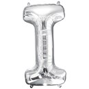 Globos Folienballon Buchstabe i Silber Folie 86cm-1St