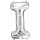Globos Folienballon Buchstabe i Silber Folie 86cm-1St