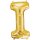 Globos Folienballon Buchstabe i Gold Folie 86cm-1St