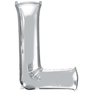 Anagram Folienballon Buchstabe L Silber Folie 86cm-1St