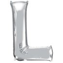 Anagram Folienballon Buchstabe L Silber Folie 86cm-1St