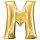 Globos Folienballon Buchstabe M Gold Folie 86cm-1St
