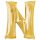 Globos Folienballon Buchstabe N Gold Folie 86cm-1St