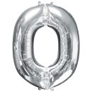 Globos Folienballon Buchstabe O Silber Folie 86cm-1St
