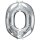 Globos Folienballon Buchstabe O Silber Folie 86cm-1St