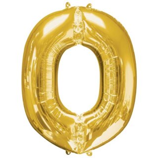 Globos Folienballon Buchstabe O Gold Folie 86cm-1St
