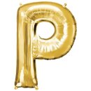 Globos Folienballon Buchstabe P Gold Folie 86cm-1St