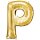 Globos Folienballon Buchstabe P Gold Folie 86cm-1St