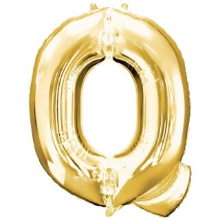 Globos Folienballon Buchstabe Q Gold Folie 86cm-1St