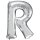 Anagram Folienballon Buchstabe R Silber Folie 86cm-1St