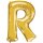 Globos Folienballon Buchstabe R Gold Folie 86cm-1St
