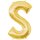 Globos Folienballon Buchstabe S Gold Folie 86cm-1St