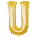 Globos Folienballon Buchstabe U Gold Folie 86cm-1St