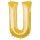 Globos Folienballon Buchstabe U Gold Folie 86cm-1St