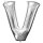 Globos Folienballon Buchstabe V Silber Folie 86cm-1St