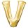 Globos Folienballon Buchstabe V Gold Folie 86cm-1St