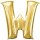 Globos Folienballon Buchstabe W Gold Folie 86cm-1St