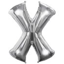 Globos Folienballon Buchstabe X Silber Folie 86cm-1St