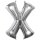 Globos Folienballon Buchstabe X Silber Folie 86cm-1St