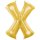 Globos Folienballon Buchstabe X Gold Folie 86cm-1St