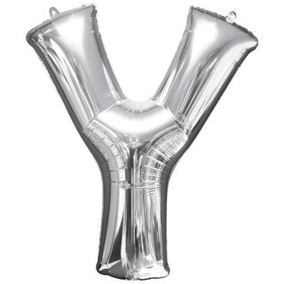 Globos Folienballon Buchstabe Y Silber Folie 86cm-1St