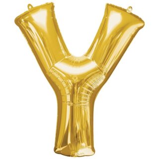 Globos Folienballon Buchstabe Y Gold Folie 86cm-1St