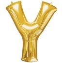 Globos Folienballon Buchstabe Y Gold Folie 86cm-1St