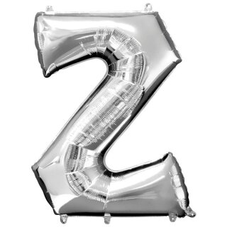 Globos Folienballon Buchstabe Z Silber Folie 86cm-1St