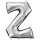 Globos Folienballon Buchstabe Z Silber Folie 86cm-1St