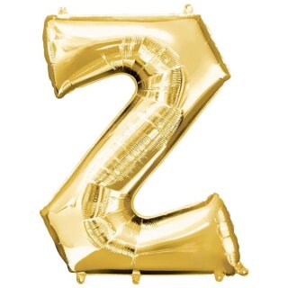 Globos Folienballon Buchstabe Z Gold Folie 86cm-1St
